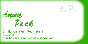 anna peck business card